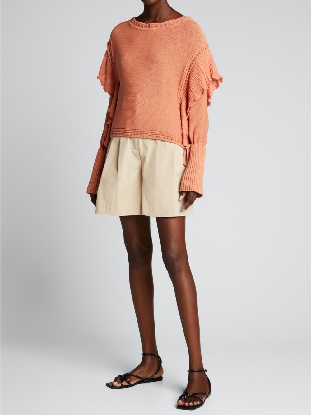 Rebecca Taylor Pointelle Quilt Pullover Sweater Size Small